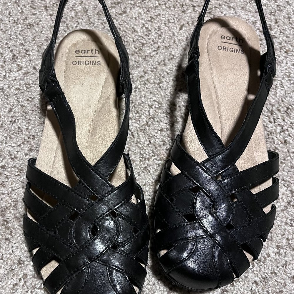 Women's Black Flat Sandal - never worn